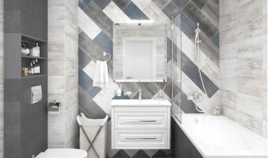 Раскладка плитки в ванной: 6 способов